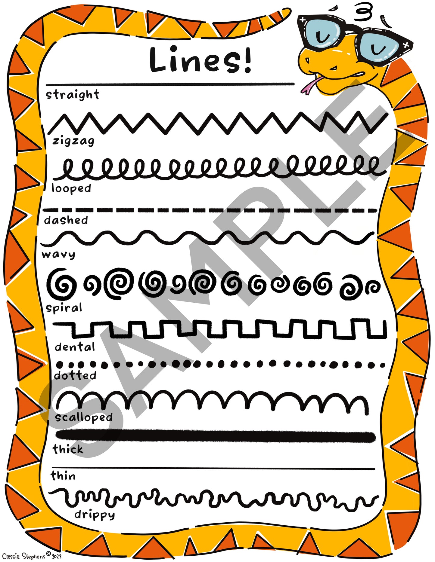 Larry the Line, Posters and Printouts Bundle, Digital Download